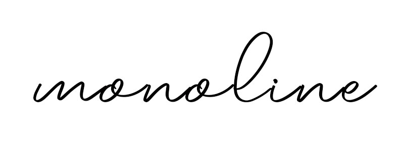Handlettering Schrift Monoline
